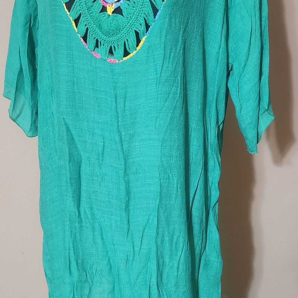 Oversized Swimsuit Cover-up Size Medium NWT Green Color